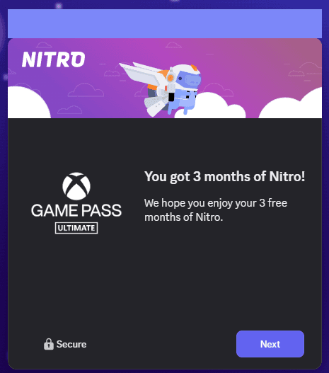 Produto exibido no Discord